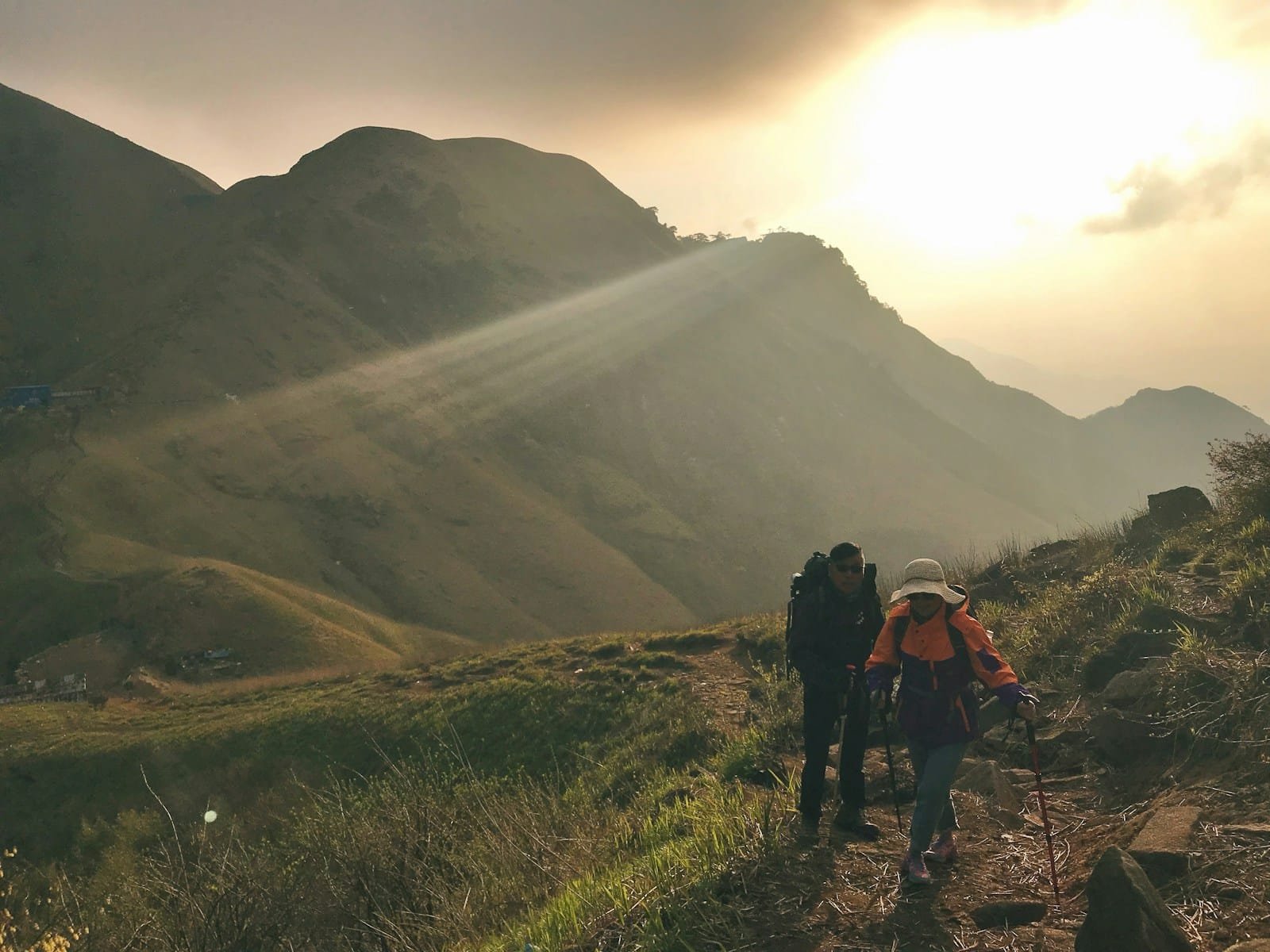 Hiking companions enjoying a mountain trail